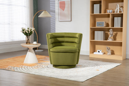 MOONMISS 360 Degree Swivel Barrel Chair, Comfy Round Accent Chair with storage for Living Room, 360 Degree Swivel Barrel Club Chair, Leisure Arm Chair for Nursery, Hotel, Bedroom, Office