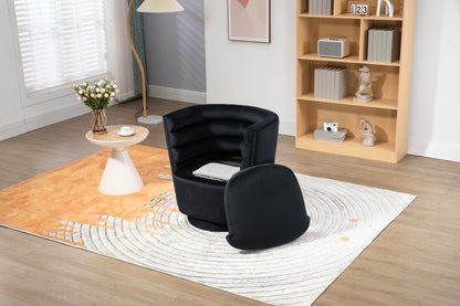 MOONMISS 360 Degree Swivel Barrel Chair, Comfy Round Accent Chair with storage for Living Room, 360 Degree Swivel Barrel Club Chair, Leisure Arm Chair for Nursery, Hotel, Bedroom, Office