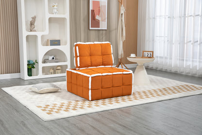 MOONMISS Upholstered Armless Accent Single Lazy Sofa Lounge Arm Chair,Comfy Oversized Leisure Barrel Chairs for Living Room/Office/Meeting-room/Apartment/Bedroom