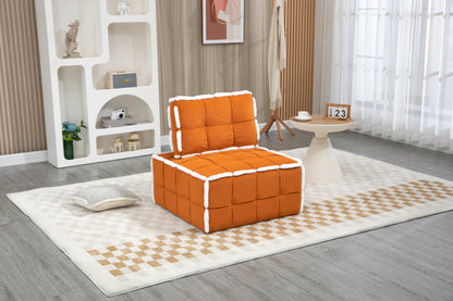 MOONMISS Upholstered Armless Accent Single Lazy Sofa Lounge Arm Chair,Comfy Oversized Leisure Barrel Chairs for Living Room/Office/Meeting-room/Apartment/Bedroom