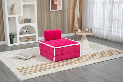 MOONMISS Upholstered Armless Accent Single Lazy Sofa Lounge Arm Chair,Comfy Oversized Leisure Barrel Chairs for Living Room/Office/Meeting-room/Apartment/Bedroom