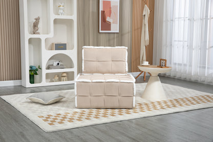 MOONMISS Upholstered Armless Accent Lazy Sofa Lounge Arm Chair,Comfy Oversized Leisure Barrel Chairs for Living Room/Office/Meeting-room/Apartment/Bedroom