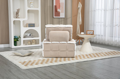 MOONMISS Upholstered Armless Accent Lazy Sofa Lounge Arm Chair,Comfy Oversized Leisure Barrel Chairs for Living Room/Office/Meeting-room/Apartment/Bedroom