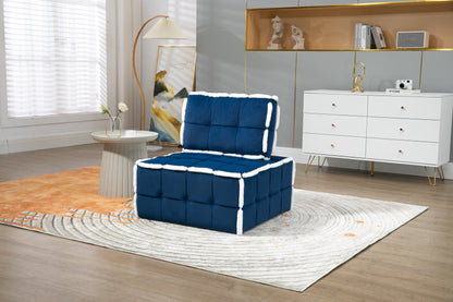 MOONMISS Upholstered Deep Seat Armless Accent Single Lazy Sofa Lounge Arm Chair,Comfy Oversized Leisure Barrel Chairs for Living Room/Office/Meeting-room/Apartment/Bedroom Furniture Set