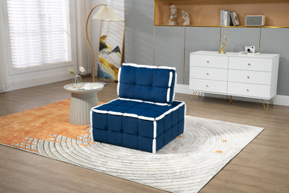 MOONMISS Upholstered Deep Seat Armless Accent Single Lazy Sofa Lounge Arm Chair,Comfy Oversized Leisure Barrel Chairs for Living Room/Office/Meeting-room/Apartment/Bedroom Furniture Set
