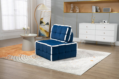 MOONMISS Upholstered Deep Seat Armless Accent Single Lazy Sofa Lounge Arm Chair,Comfy Oversized Leisure Barrel Chairs for Living Room/Office/Meeting-room/Apartment/Bedroom Furniture Set
