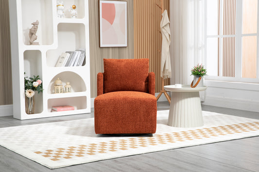 MOONMISS Swivel Barrel Chair, Comfy Round Accent Sofa Chair for Living Room, 360 Degree Swivel Barrel Club Chair, Leisure Arm Chair for Nursery, Hotel, Bedroom, Office, Lounge
