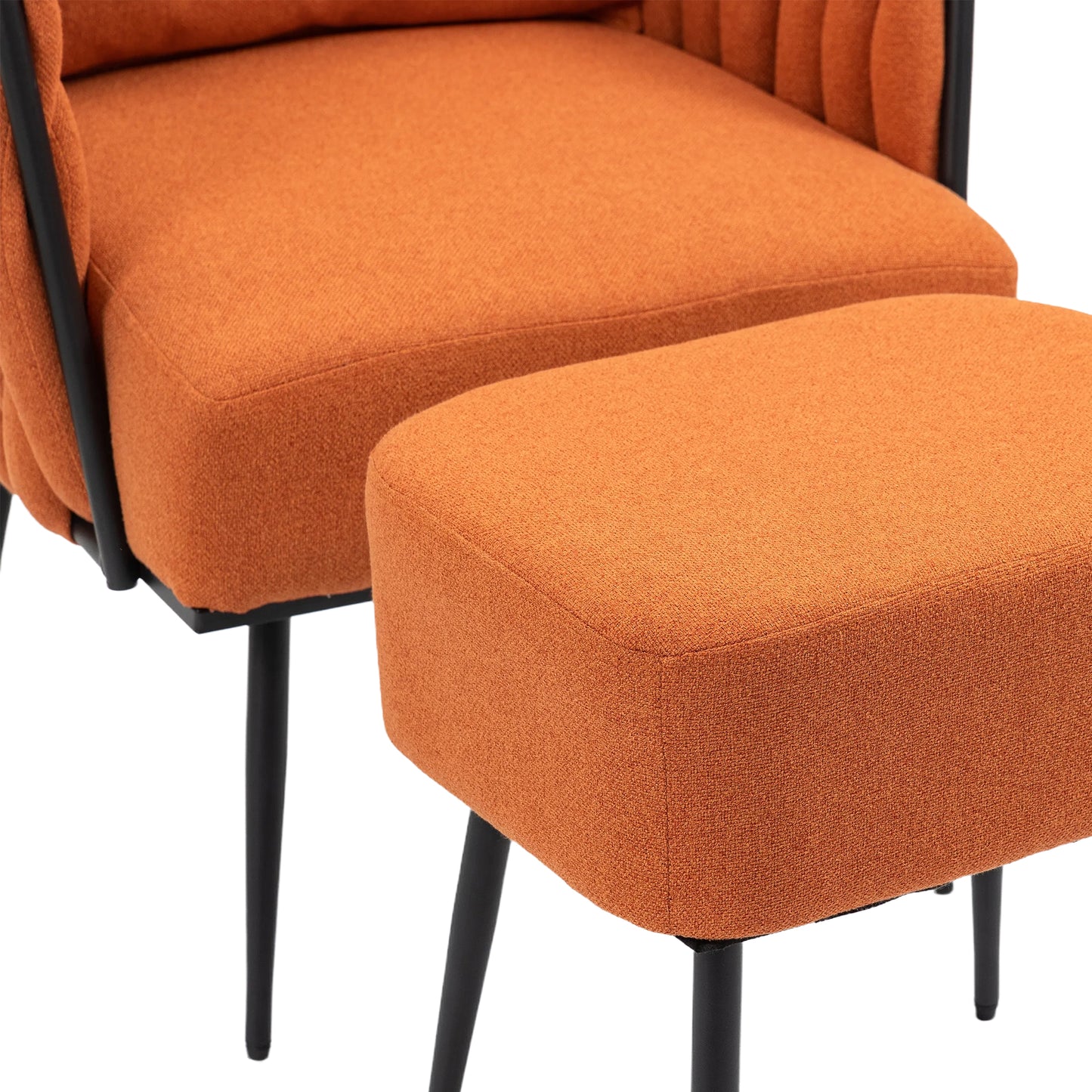 MOONMISS Accent Chair Modern Upholstered Armchair Tufted Chair with Metal Frame, Single Leisure Chairs for Living Room, Bedroom