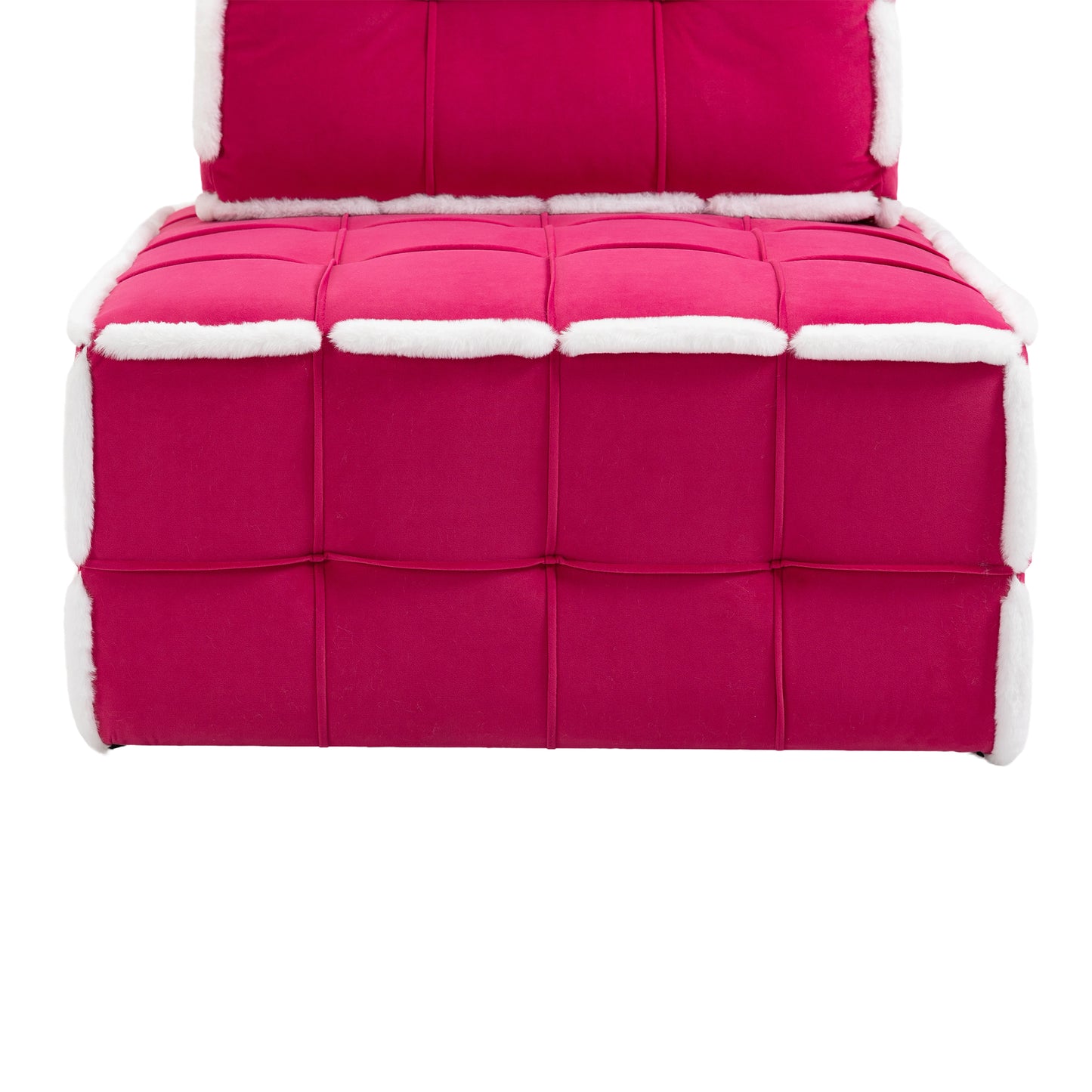 MOONMISS Upholstered Armless Accent Single Lazy Sofa Lounge Arm Chair,Comfy Oversized Leisure Barrel Chairs for Living Room/Office/Meeting-room/Apartment/Bedroom