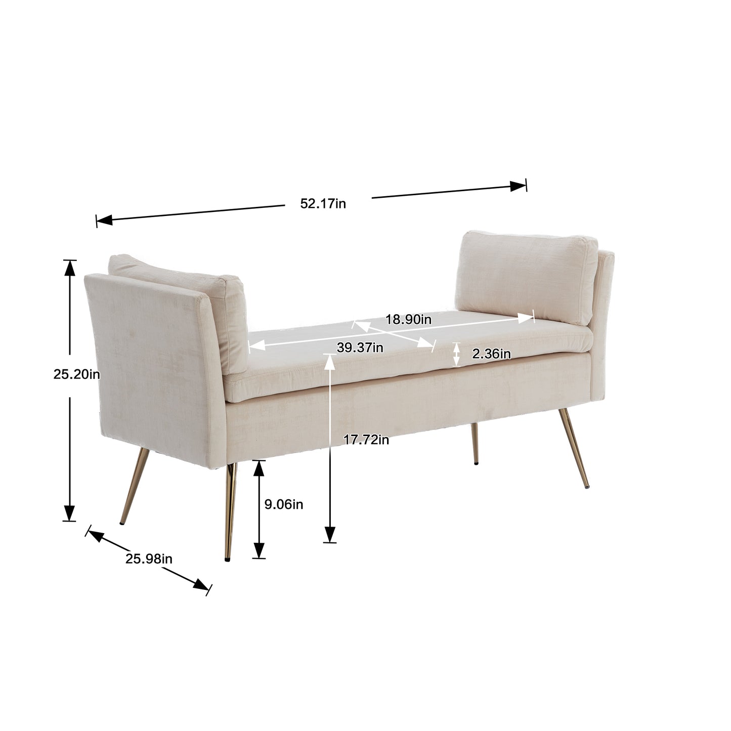 MOONMISS Living Room Bench /End of Bed Bench