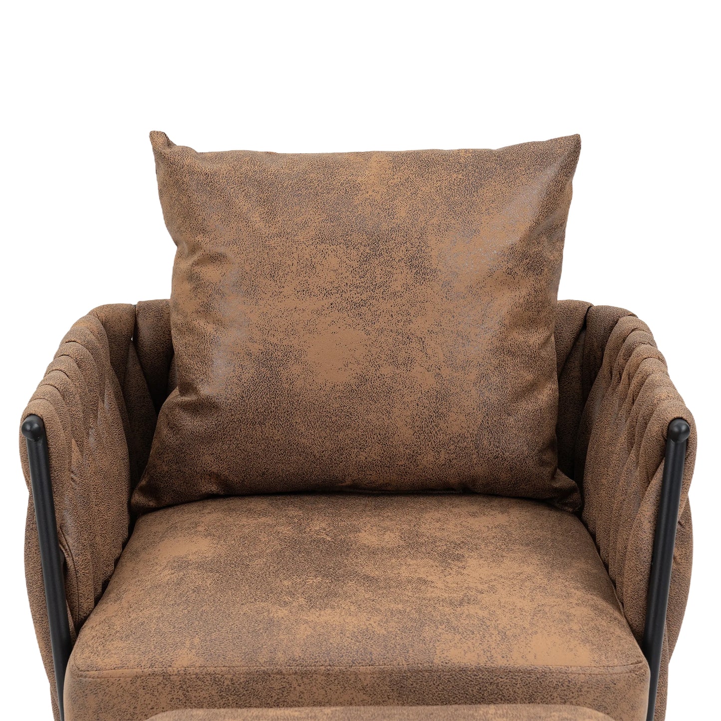 MOONMISS Accent Chair Modern Upholstered Armchair Tufted Chair with Metal Frame, Single Leisure Chairs for Living Room, Bedroom