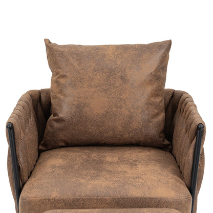MOONMISS Accent Chair Modern Upholstered Armchair Tufted Chair with Metal Frame, Single Leisure Chairs for Living Room, Bedroom