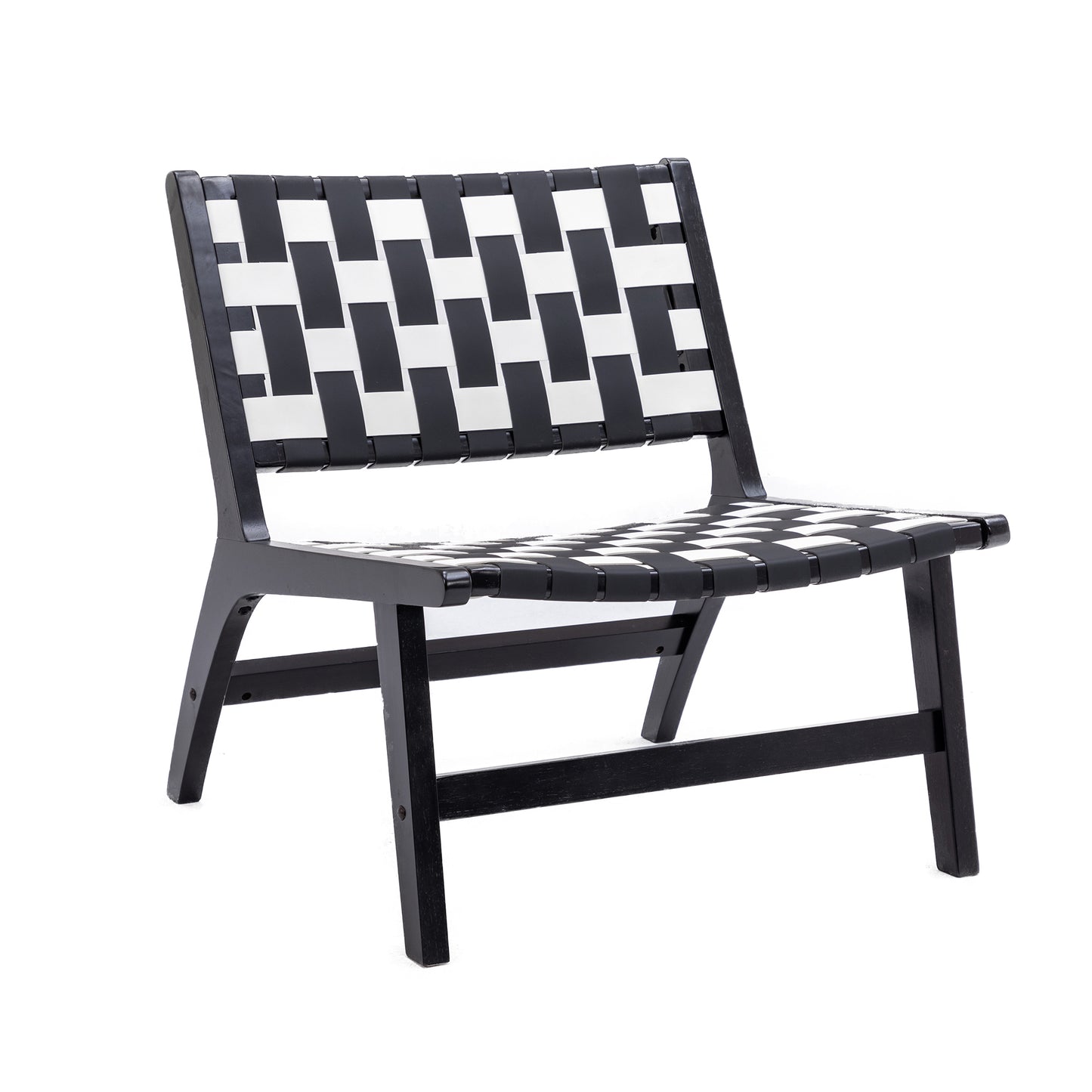 MOONMISS Solid Wood Frame Chair With White Faux Wool. Modern Accent Chair Lounge Chair for Living Room