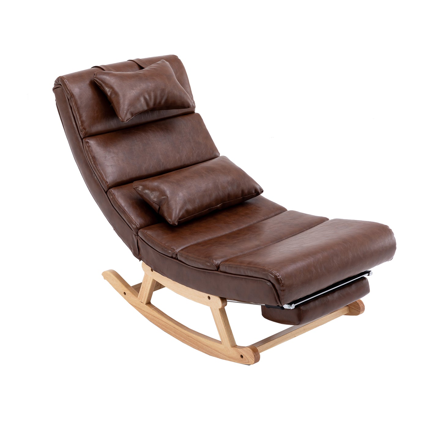 MOONMISS Modern and Comfortable Leather Rocking Chair for Living Room, Bedroom