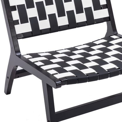 MOONMISS Solid Wood Frame Chair With White Faux Wool. Modern Accent Chair Lounge Chair for Living Room