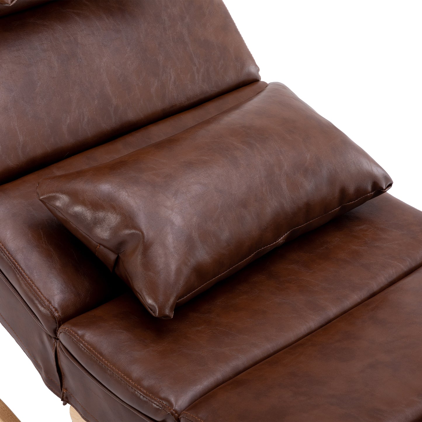 MOONMISS Modern and Comfortable Leather Rocking Chair for Living Room, Bedroom