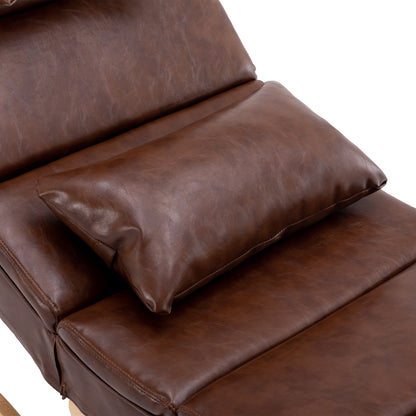 MOONMISS Modern and Comfortable Leather Rocking Chair for Living Room, Bedroom