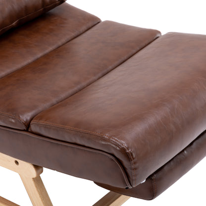 MOONMISS Modern and Comfortable Leather Rocking Chair for Living Room, Bedroom