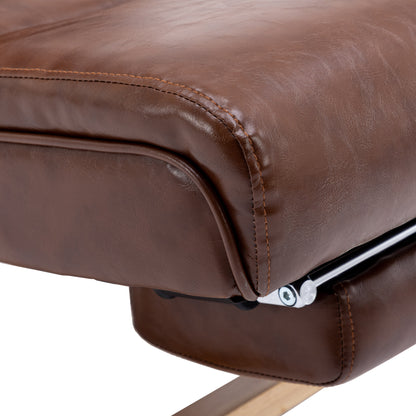 MOONMISS Modern and Comfortable Leather Rocking Chair for Living Room, Bedroom