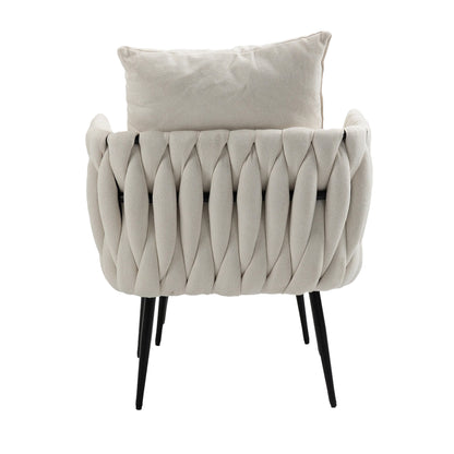 MOONMISS Accent Chair Modern Upholstered Armchair Tufted Chair with Metal Frame, Single Leisure Chairs for Living Room, Bedroom