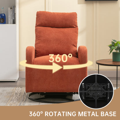 MOONMISS Swivel Glider Rocker Chair, Rocking Chair Nursery with Pocket, Comfy Chair with High Back, Deep Seat for Living Room, Bedroom
