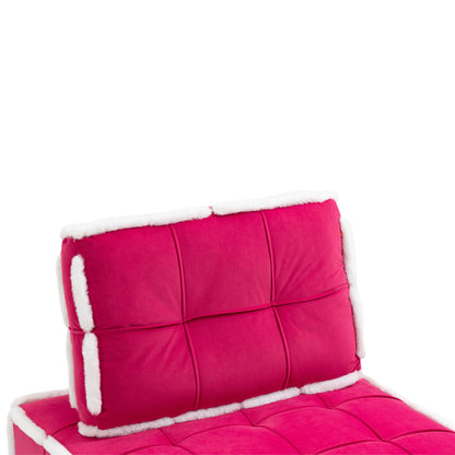 MOONMISS Upholstered Armless Accent Single Lazy Sofa Lounge Arm Chair,Comfy Oversized Leisure Barrel Chairs for Living Room/Office/Meeting-room/Apartment/Bedroom