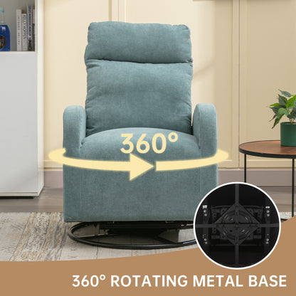 MOONMISS Swivel Glider Rocker Chair, Rocking Chair Nursery with Pocket, Comfy Chair with High Back, Deep Seat for Living Room, Bedroom