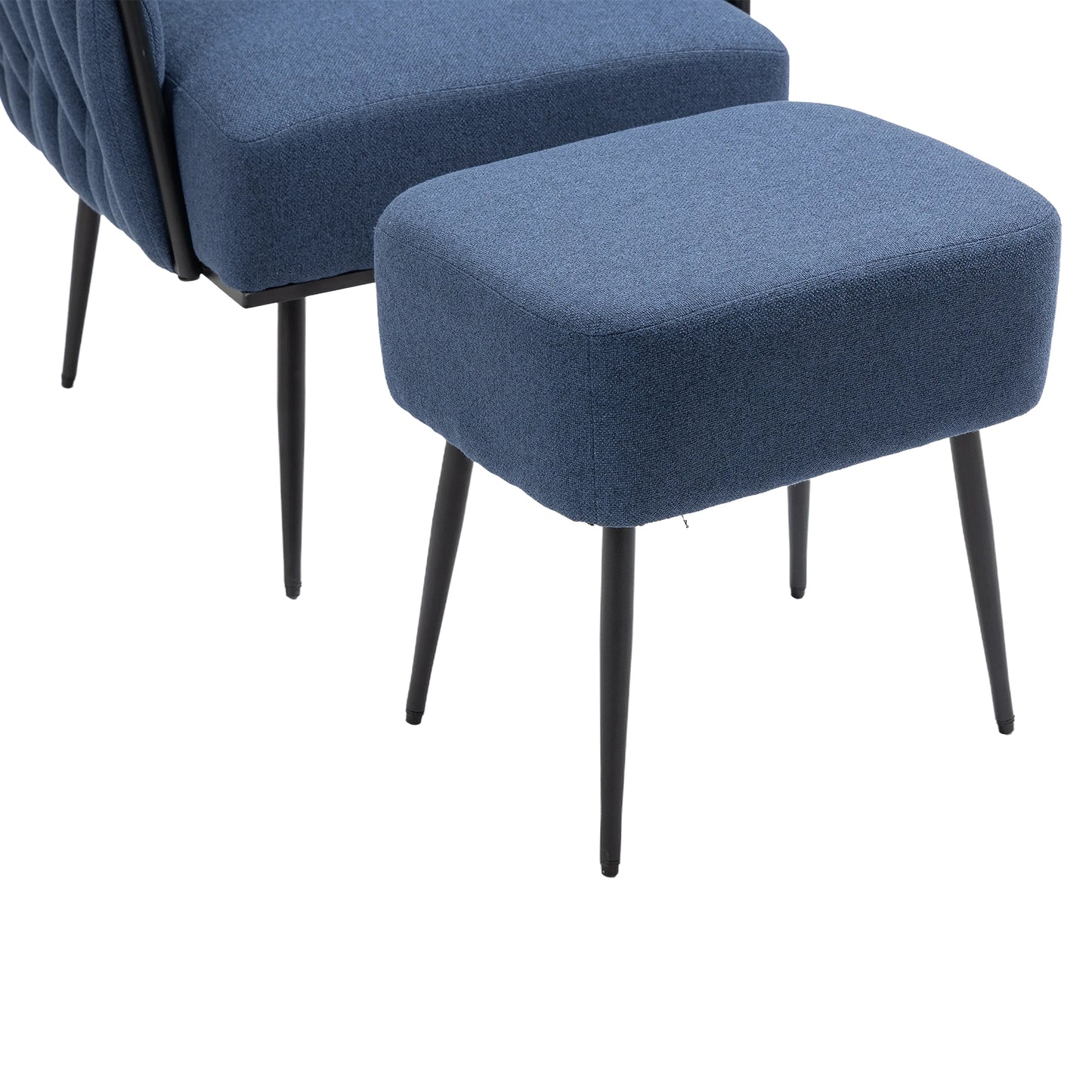 MOONMISS Accent Chair Modern Upholstered Armchair Tufted Chair with Metal Frame, Single Leisure Chairs for Living Room, Bedroom