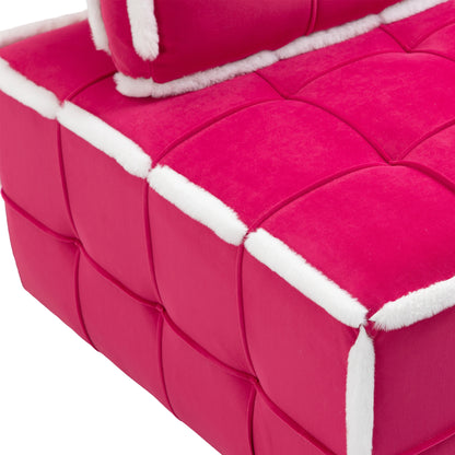 MOONMISS Upholstered Armless Accent Single Lazy Sofa Lounge Arm Chair,Comfy Oversized Leisure Barrel Chairs for Living Room/Office/Meeting-room/Apartment/Bedroom