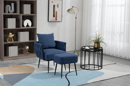 MOONMISS Accent Chair Modern Upholstered Armchair Tufted Chair with Metal Frame, Single Leisure Chairs for Living Room, Bedroom