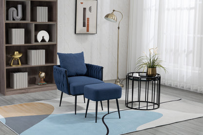 MOONMISS Accent Chair Modern Upholstered Armchair Tufted Chair with Metal Frame, Single Leisure Chairs for Living Room, Bedroom