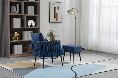 MOONMISS Accent Chair Modern Upholstered Armchair Tufted Chair with Metal Frame, Single Leisure Chairs for Living Room, Bedroom