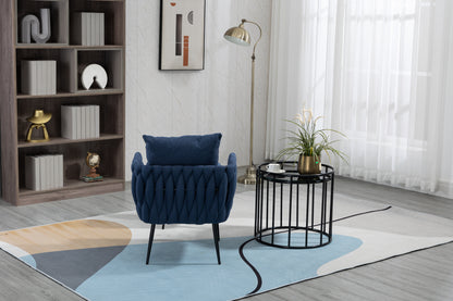 MOONMISS Accent Chair Modern Upholstered Armchair Tufted Chair with Metal Frame, Single Leisure Chairs for Living Room, Bedroom