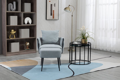 MOONMISS Accent Chair Modern Upholstered Armchair Tufted Chair with Metal Frame, Single Leisure Chairs for Living Room, Bedroom