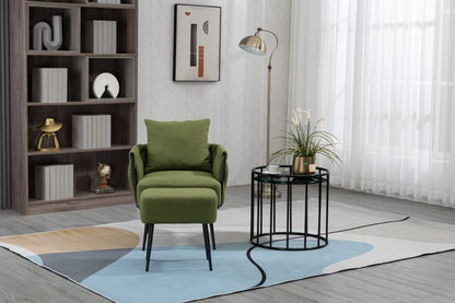 MOONMISS Accent Chair Modern Upholstered Armchair Tufted Chair with Metal Frame, Single Leisure Chairs for Living Room, Bedroom