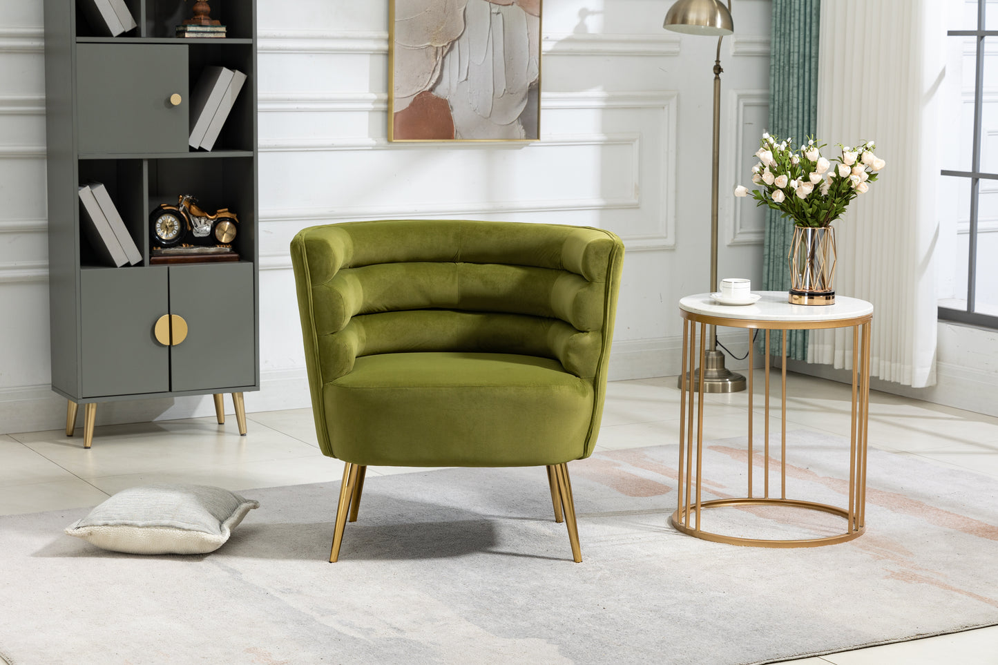 MOONMISS Accent Chair , Leisure Single Chair with Golden Feet, Suitable for Living Room, Bedroom, Dressing-room
