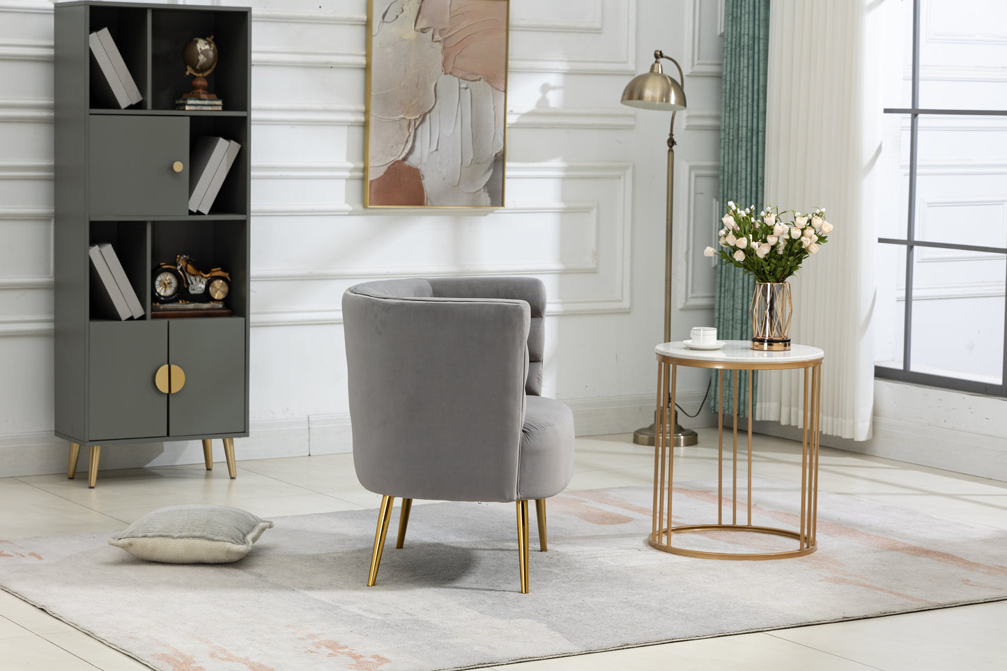 MOONMISS Accent Chair , Leisure Single Chair with Golden Feet, Suitable for Living Room, Bedroom, Dressing-room