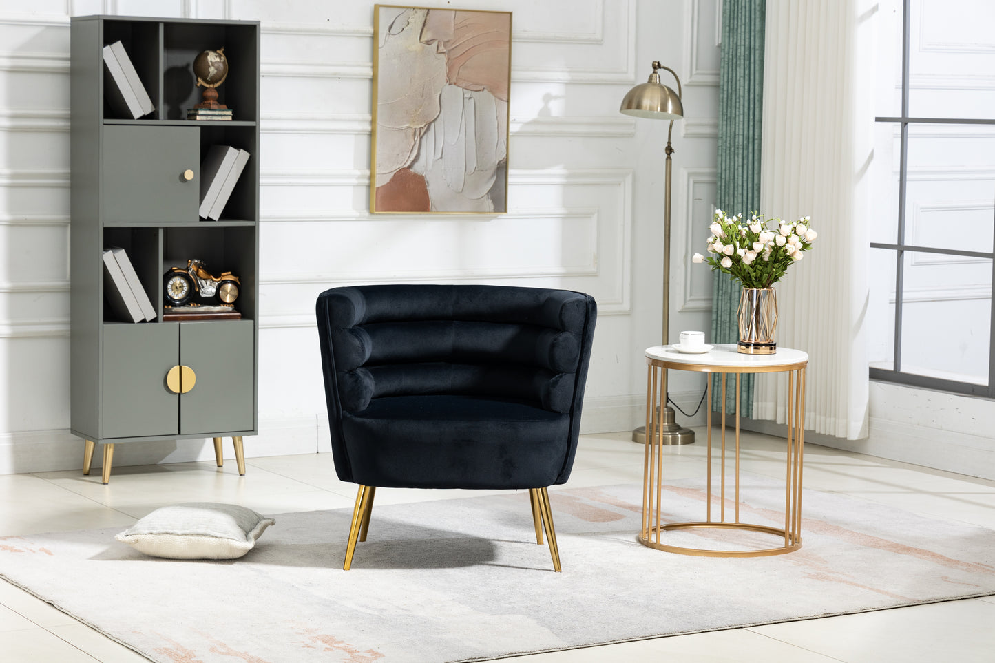 MOONMISS Accent Chair , Leisure Single Chair with Golden Feet, Suitable for Living Room, Bedroom, Dressing-room