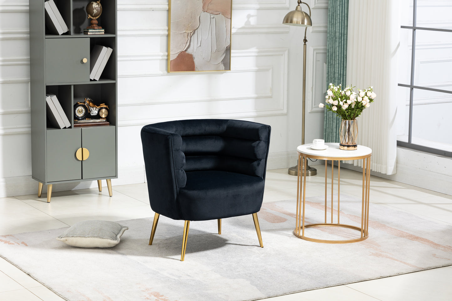 MOONMISS Accent Chair , Leisure Single Chair with Golden Feet, Suitable for Living Room, Bedroom, Dressing-room