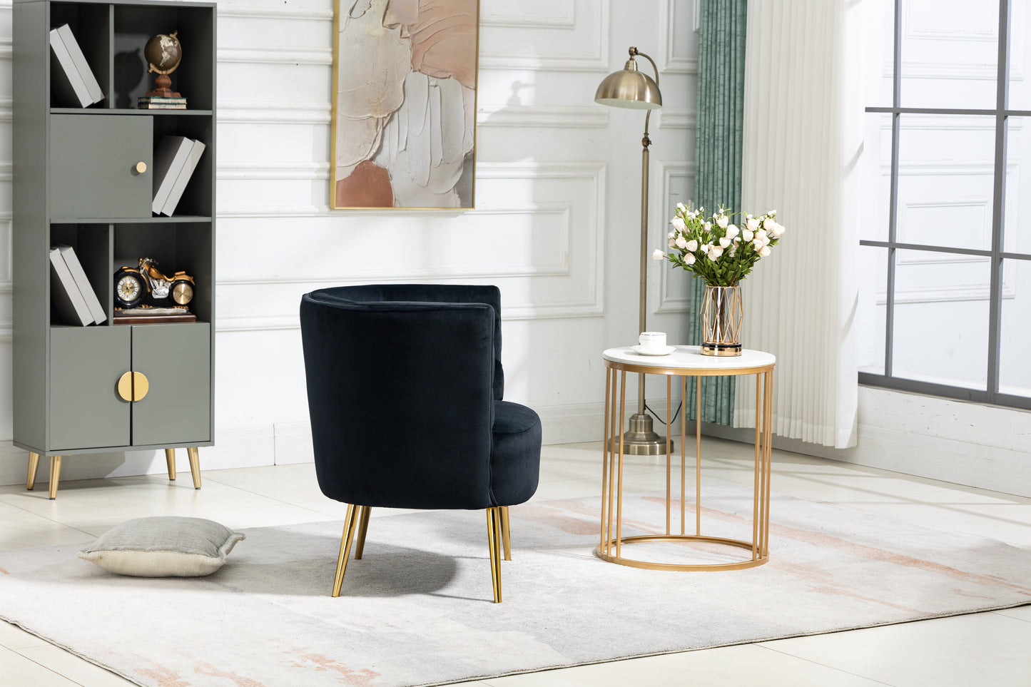 MOONMISS Accent Chair , Leisure Single Chair with Golden Feet, Suitable for Living Room, Bedroom, Dressing-room
