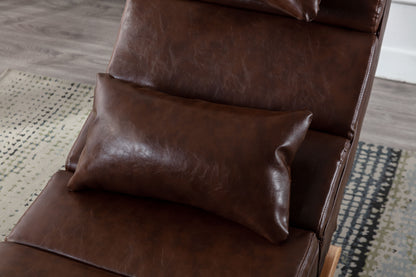 MOONMISS Modern and Comfortable Leather Rocking Chair for Living Room, Bedroom