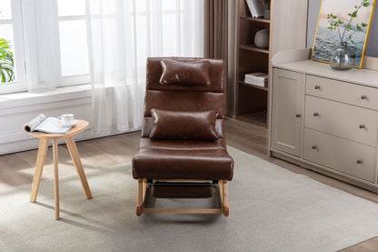 MOONMISS Modern and Comfortable Leather Rocking Chair for Living Room, Bedroom