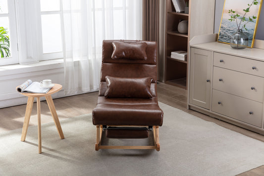 MOONMISS Modern and Comfortable Leather Rocking Chair for Living Room, Bedroom