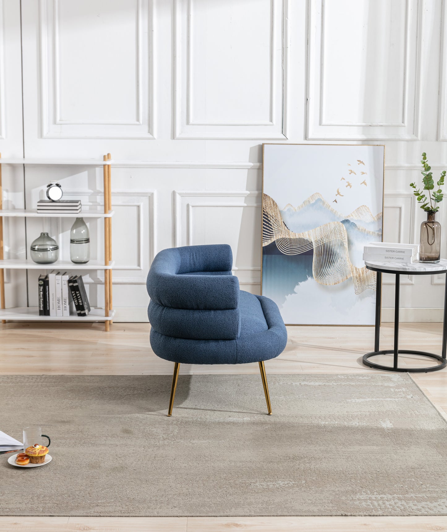 MOONMISS Accent Chair ,leisure sofa with Golden feet