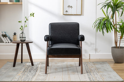 MOONMISS Wood Frame Armchair, Modern Accent Chair  with Brown Feet Lounge Chair for Living Room, Bedroom