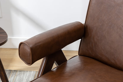 MOONMISS Wood Frame Armchair, Modern Accent Chair  with Brown Feet Lounge Chair for Living Room, Bedroom