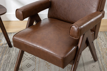 MOONMISS Wood Frame Armchair, Modern Accent Chair  with Brown Feet Lounge Chair for Living Room, Bedroom