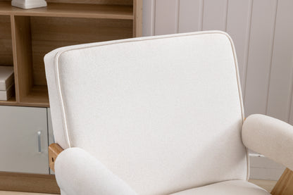 MOONMISS Wood Frame Armchair, Modern Accent Chair  with Brown Feet Lounge Chair for Living Room, Bedroom